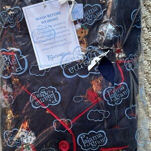 PajamaGram Women's Classic Flannel Navy Pajama Set NEW Petite Medium